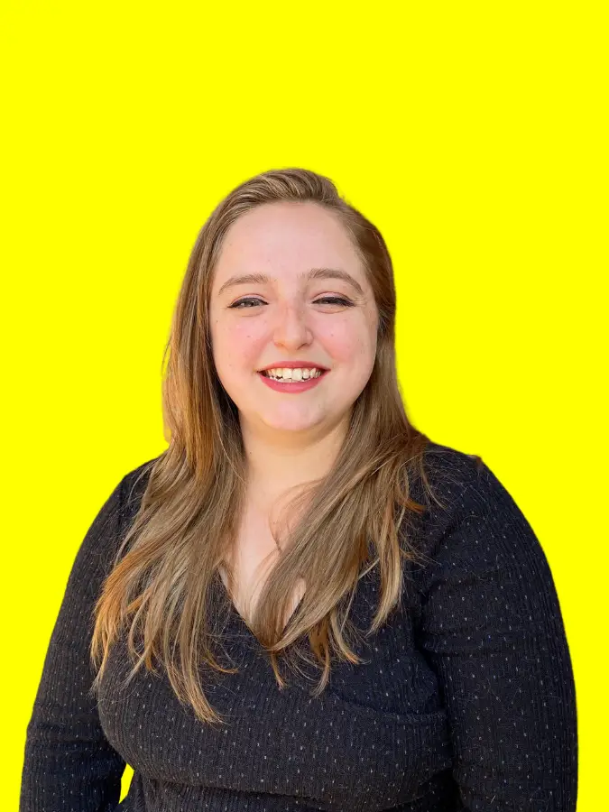 An image of Elena with a Yellow background